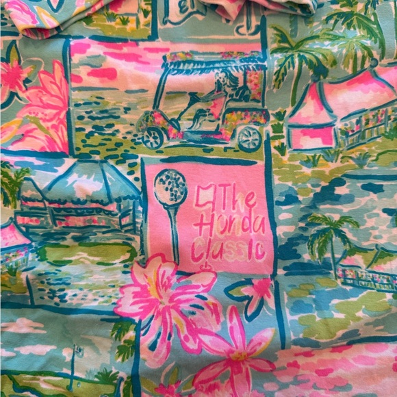 Lilly Pulitzer Tropical Green and Pink Long Sleeve Dress - Picture 4 of 6